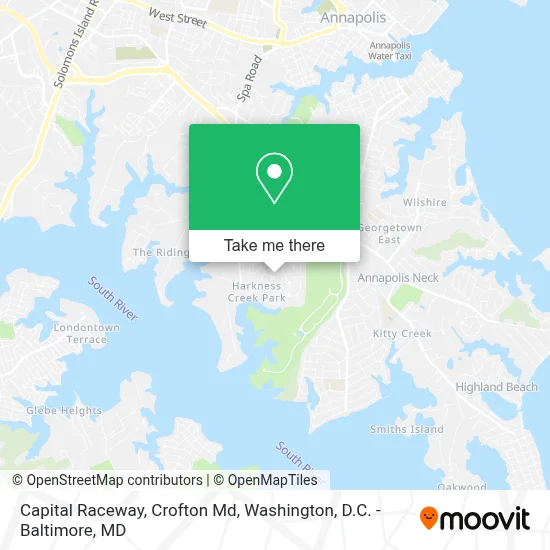 Capital Raceway, Crofton Md map