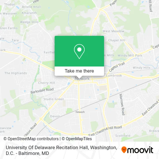 University Of Delaware Recitation Hall map