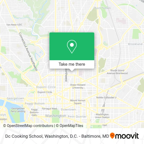 Dc Cooking School map