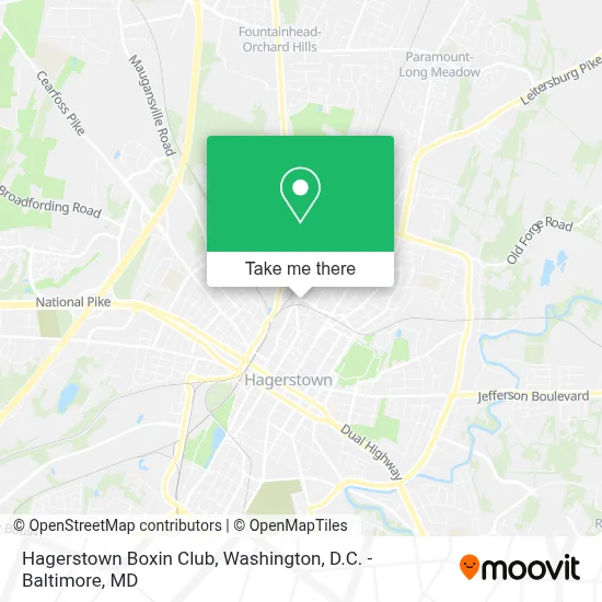 Hagerstown Boxin Club map