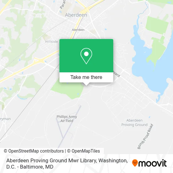 Aberdeen Proving Ground Mwr Library map