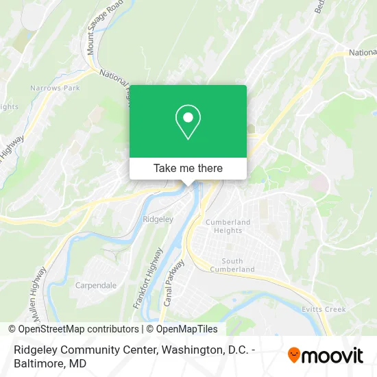 Ridgeley Community Center map