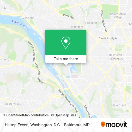 Hilltop Exxon map