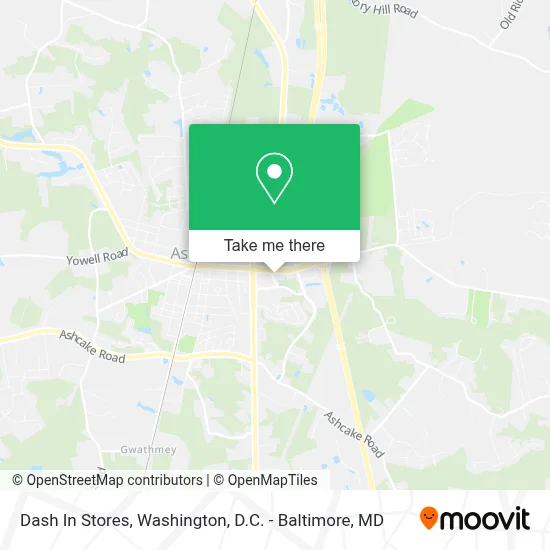 Dash In Stores map