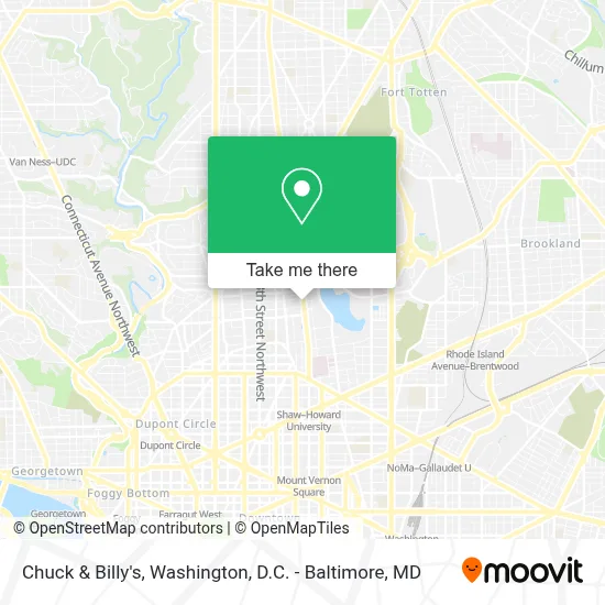 Chuck & Billy's map