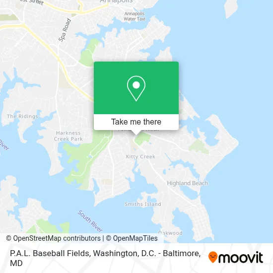 P.A.L. Baseball Fields map