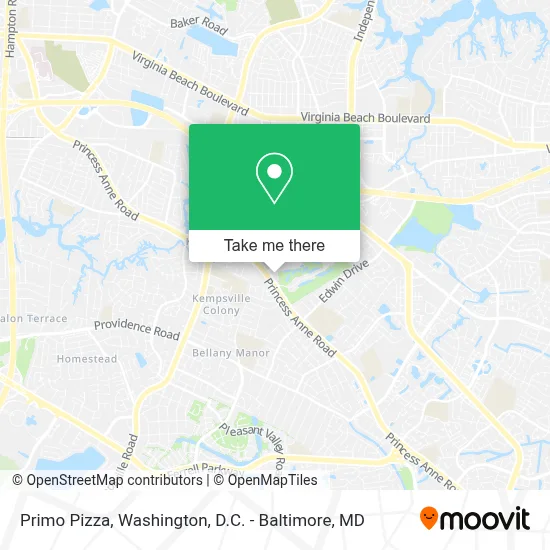 Primo Pizza map