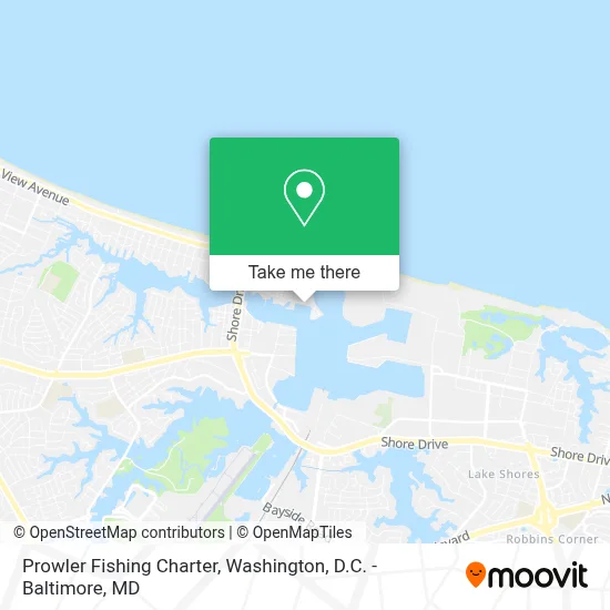 Prowler Fishing Charter map