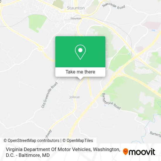 Virginia Department Of Motor Vehicles map