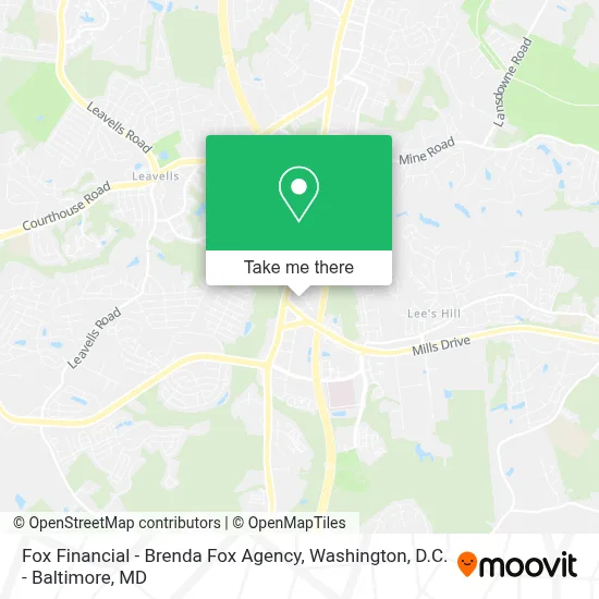 Fox Financial - Brenda Fox Agency map