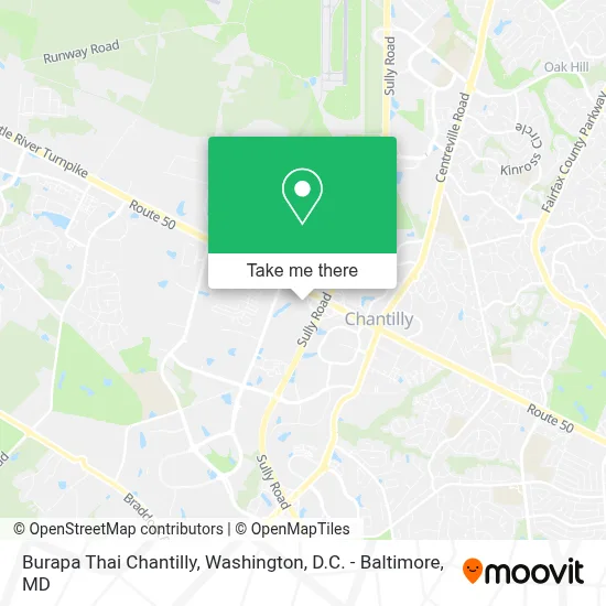 Burapa Thai Chantilly map