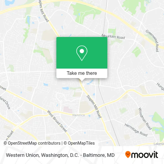 Western Union map