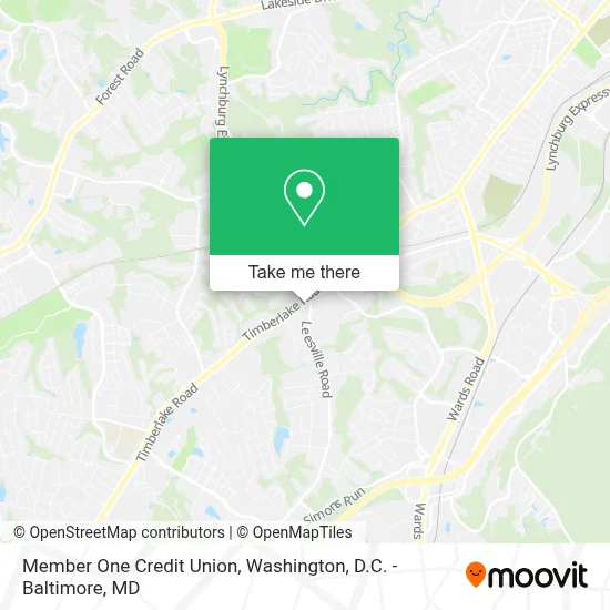 Member One Credit Union map