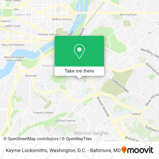 Keyme Locksmiths map
