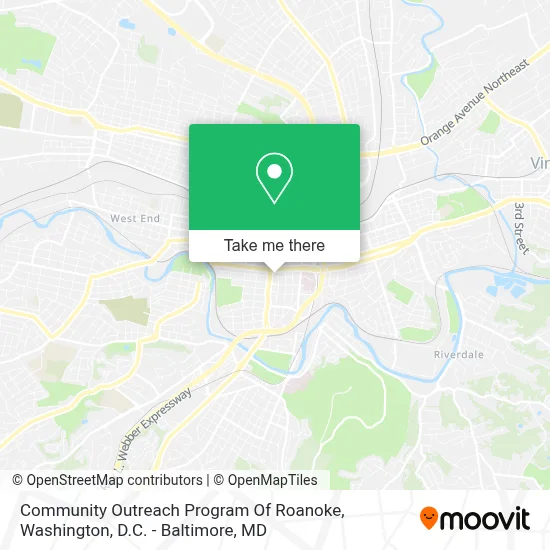 Community Outreach Program Of Roanoke map