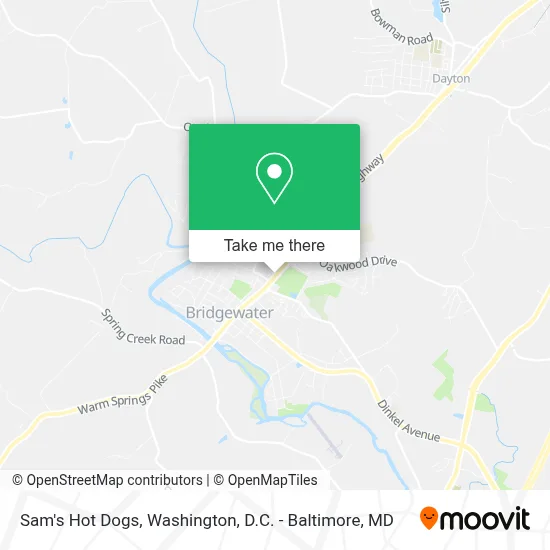 Sam's Hot Dogs map