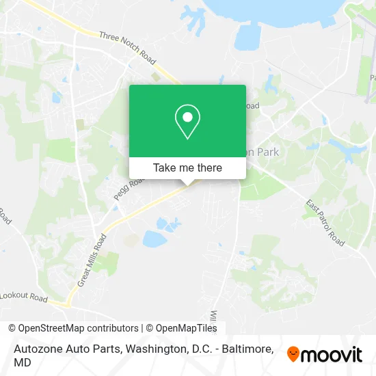 Autozone Auto Parts map