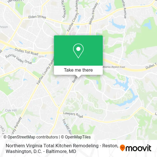 Northern Virginia Total Kitchen Remodeling - Reston map