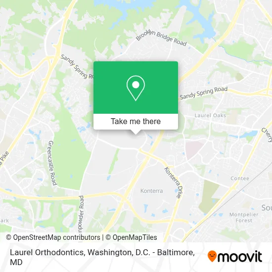Laurel Orthodontics map