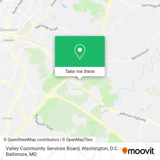 Valley Community Services Board map