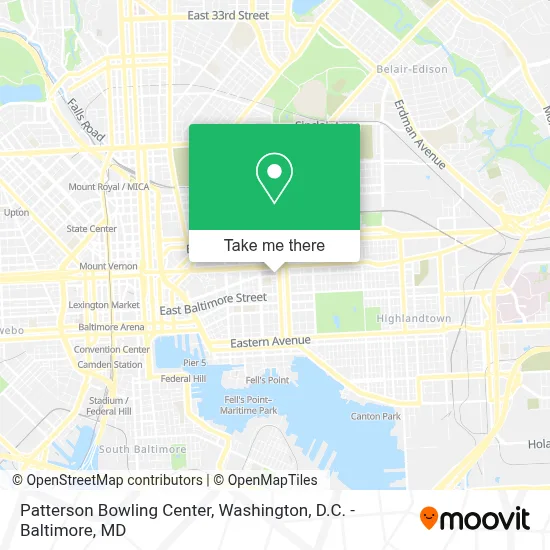 Patterson Bowling Center map