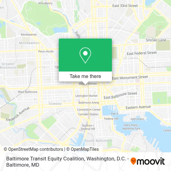 Baltimore Transit Equity Coalition map