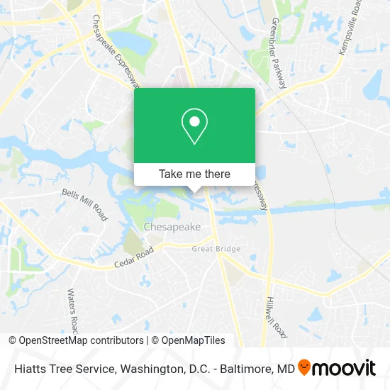 Hiatts Tree Service map