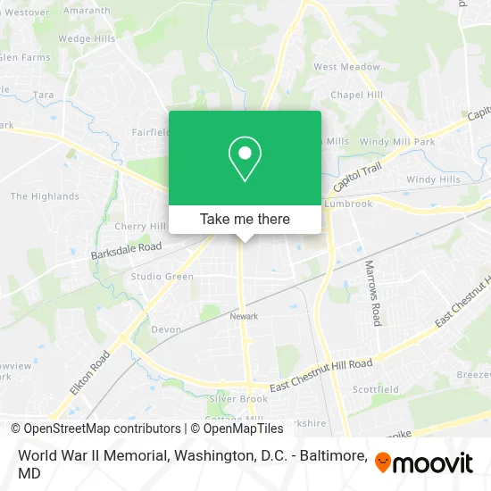 World War II Memorial map