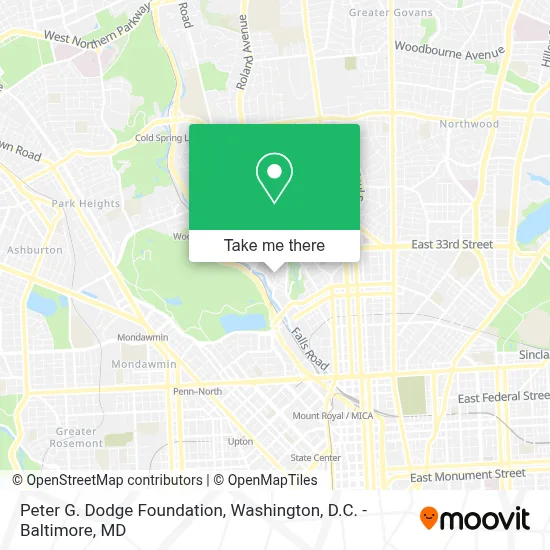 Peter G. Dodge Foundation map