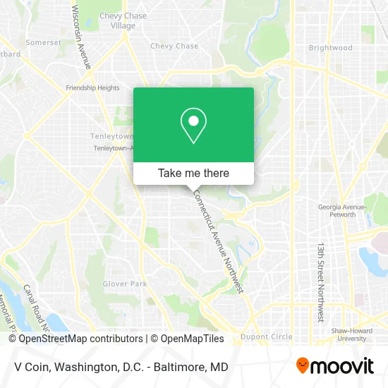 V Coin map