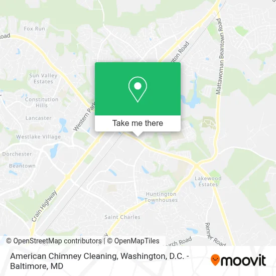 American Chimney Cleaning map
