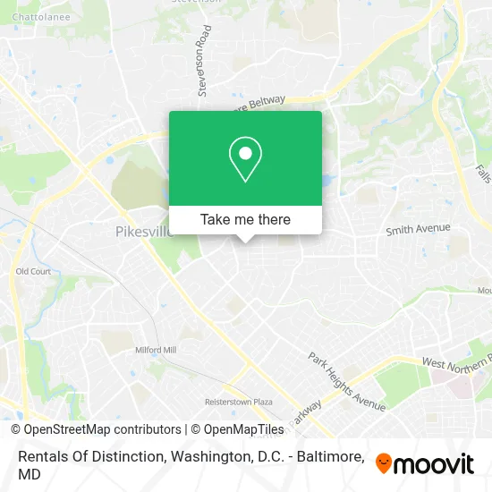 Rentals Of Distinction map