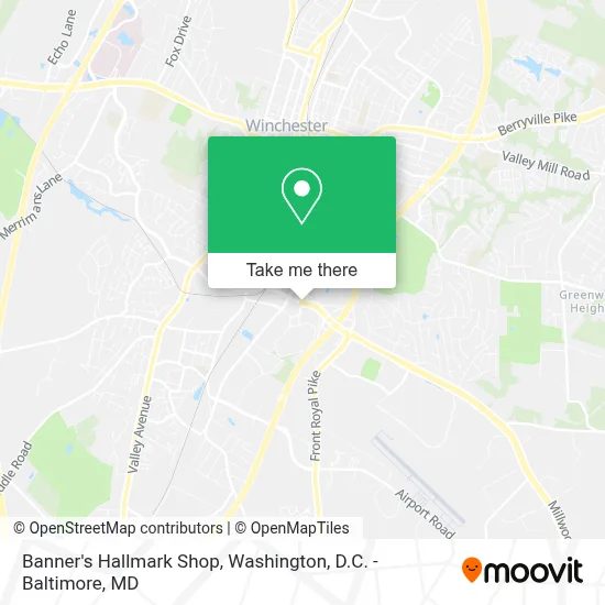 Banner's Hallmark Shop map