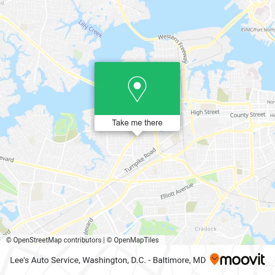 Lee's Auto Service map