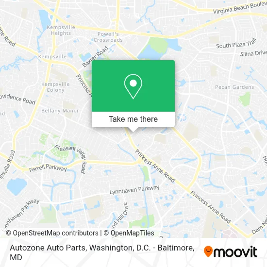 Autozone Auto Parts map