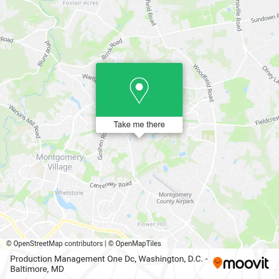 Production Management One Dc map