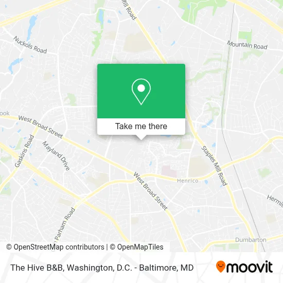 The Hive B&B map