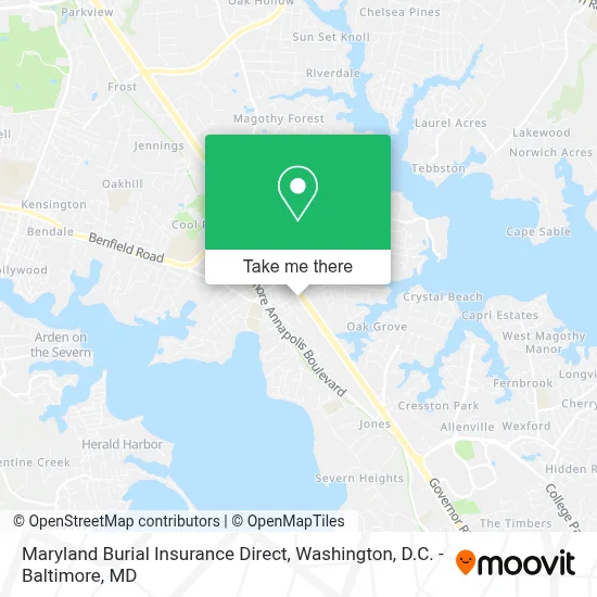 Maryland Burial Insurance Direct map
