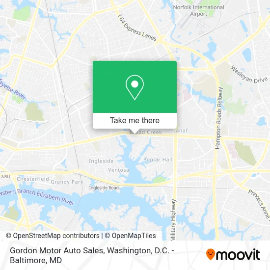Gordon Motor Auto Sales map