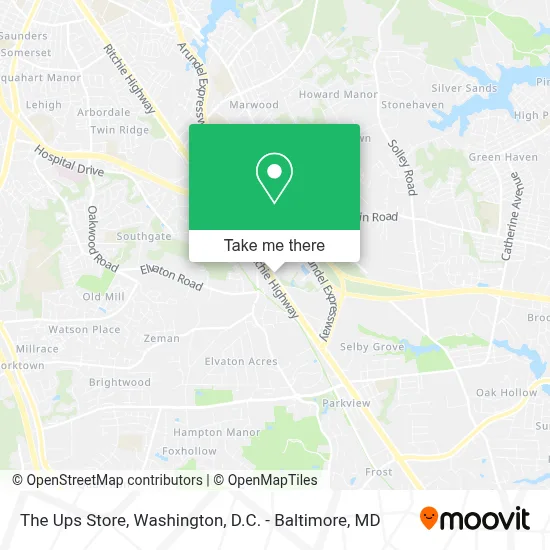The Ups Store map