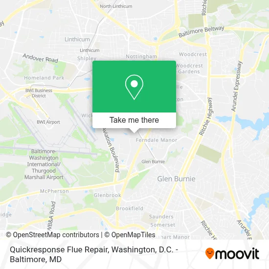 Quickresponse Flue Repair map