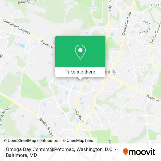 Omega Day Centers@Potomac map