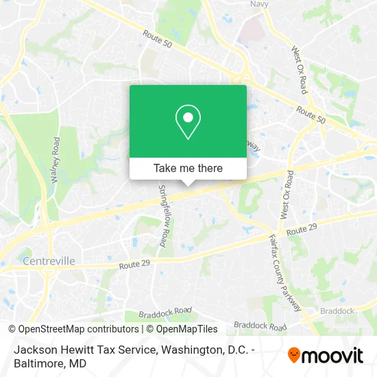 Jackson Hewitt Tax Service map