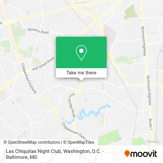 Las Chiquitas Night Club map