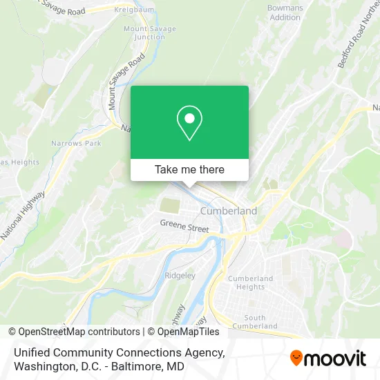 Unified Community Connections Agency map