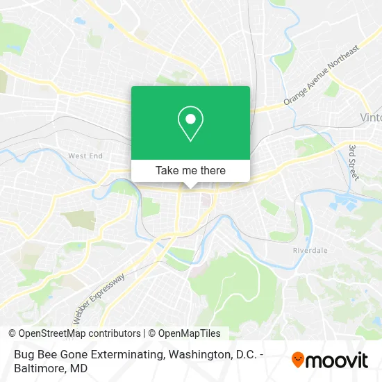 Bug Bee Gone Exterminating map