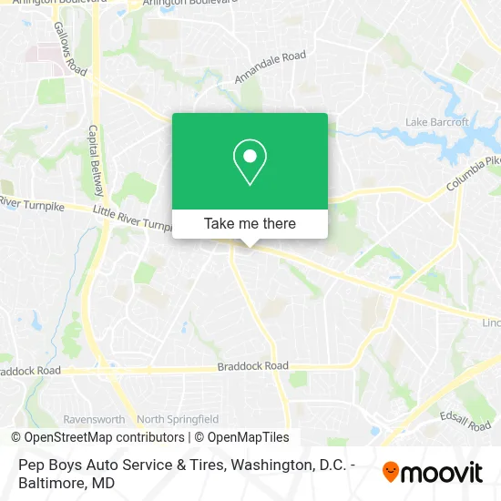 Pep Boys Auto Service & Tires map