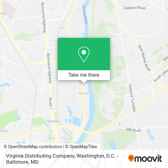 Virginia Distributing Company map