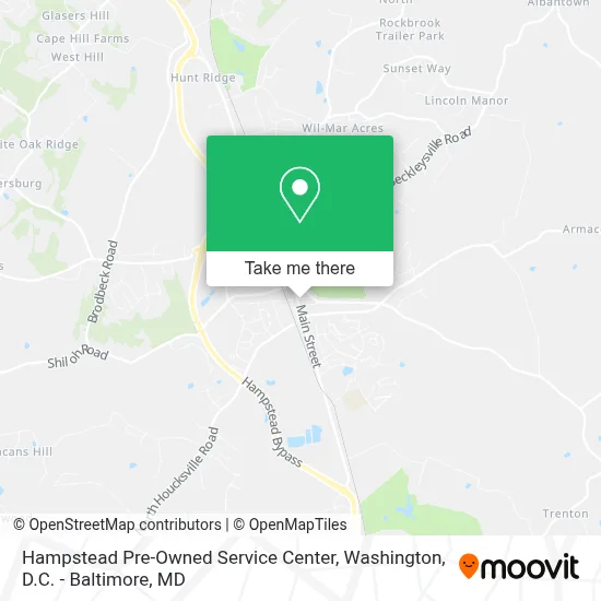 Hampstead Pre-Owned Service Center map