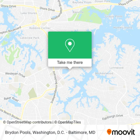 Brydon Pools map